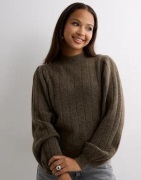 Only - Brun - Onlfirenze Ls Highneck Pullover Knt