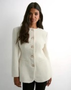 Malina - Hvid - Carol Fitted Round Neck Blazer