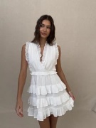 Nelly - Hvid - Adorable Flounce Dress
