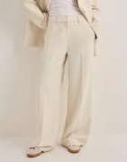Nelly - Hvid - Mid Waist Wide Suit Pants