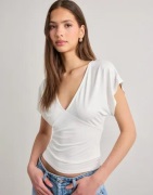 Nelly - Hvid - Soft Plunge Top