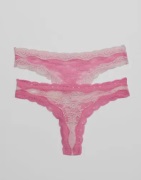 Nelly - Pink - Lovely Lace 2-Pack Thong