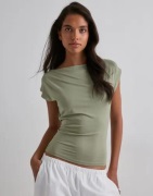 Nelly - Grøn - Ultra Soft Shoulder Top