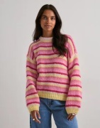 Vero Moda - Pink - Vmmaybe Stripe Ls O-Neck Pullover N