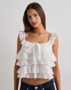 Vero Moda - Hvid - Vmsandy Sl Layered Top Wvn