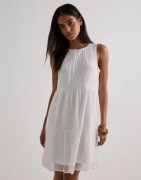 Pieces - Hvid - Pcclara Sl Dress Wvn Bc