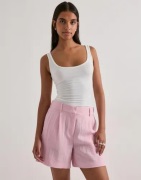 Only - Pink - Onlita Hw Linen Look Shorts Tlr