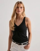 Pieces - Sort - Pcmaliva Sl V-Neck Top Jrs Noos Bc