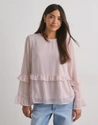 Pieces - Pink - Pcbabette Ls Top Wvn