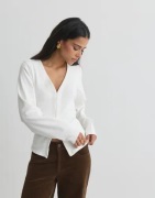 Nelly - Hvid - Waist Focus Cardigan