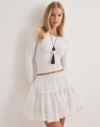 Only - Hvid - Onlcampiri Short Frill Skort Wvn