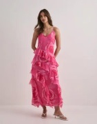 Vero Moda - Pink - Vmsmilla S/L V-Neck Long Frill Dres