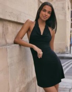 Nelly - Sort - Halterneck Mini Dress