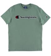 Champion Fashion T-shirt - StÃ¸vet GrÃ¸n m. Logo