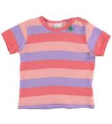 Freds World T-shirt - Multi Stripe - Koral