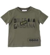 Dolce & Gabbana T-shirt - Giardiniere Maschio - ArmygrÃ¸n m. Prin