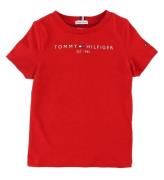 Tommy Hilfiger T-shirt - Essential - Organic - Deep Crimson