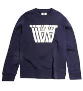 Wood Wood Sweatshirt - Tye Badge - Navy