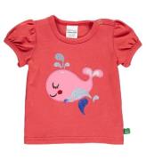 Freds World T-Shirt - Baby - Hello Whale - Cranberry