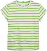 Tommy Hilfiger T-shirt - Striped Ruffle - Spring Lime Stripe