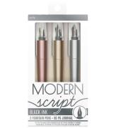 Ooly Fyldepen m. Notesbog - 3 Stk - Dual Tip Metallic Markers