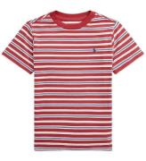 Polo Ralph Lauren T-shirt - SBTS II - RÃ¸d/Hvidstribet m. BlÃ¥