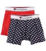 Champion Fashion Boxershorts - 2-pak - RÃ¸d/Navy m. Logoer