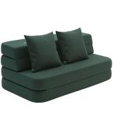 by KlipKlap Foldesofa - 3 Fold Sofa XL - 140 cm - Deep Green