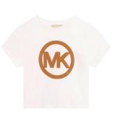 Michael Kors T-shirt - Cropped - Off White m. Brun