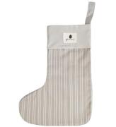 Pine Cone Julesok - Grandma's Christmas Sock - Beige Stripe
