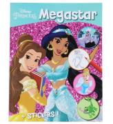 Megastar Malebog m. KlistermÃ¦rker - 128 Sider - Disney Princess