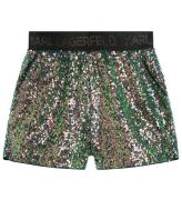 Karl Lagerfeld Shorts - Deep Mint m. Pailletter