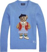 Polo Ralph Lauren Bluse - Strik - Harbor Island Blue m. Bamse