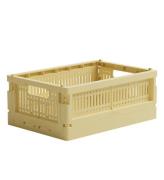 Made Crate Foldekasse - Mini - 24x17x9,5 cm - Lemon Cream