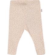 Minymo Leggings - AOP - Rib - Pink Champagne