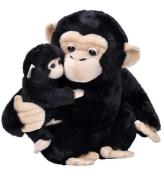 Wild Republic Bamse - Mom and Babies - 30x33 - Chimpanser