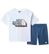 The North Face ShortssÃ¦t - T-shirt/Shorts - Hvid/Shady Blue