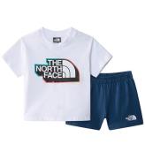 The North Face ShortssÃ¦t - T-shirt/Shorts - Hvid/Shady Blue