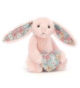 Jellycat Bamse - 15x8 cm - Blossom Heart Bunny - Blush