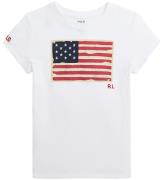 Polo Ralph Lauren T-shirt - Hvid m. Flag