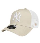New Era Kasket - 9Forty - New York Yankees - Light Beige/Hvid