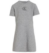 Calvin Klein Kjole - Jacquard Quilted - Light Grey Heather