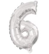 Decorata Party Foil Ballon - 86cm - No 6 - Sølv