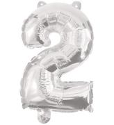 Decorata Party Foil Ballon - 86cm - No 2 - Sølv