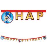 Decorata Party Happy Birthday Banner - Sonic Speed