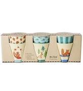 Rice Kopper - Melamin - 6 stk. - 160 ml - BlÃ¥/Happy Forest Print