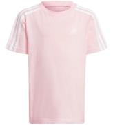 adidas Performance T-shirt - LK 3S CO - Rosa/Hvid