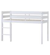 Hoppekids Seng - HalvhÃ¸j - ECO Comfort - 116x76x114 cm - Hvid
