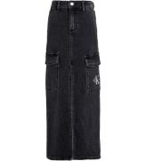 Calvin Klein Nederdel - Maxi Denim - Charcoal Grey