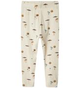 Name It Leggings - NmfNatasja - Peyote Melange m. Svampe